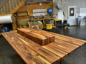 tx-pecan  Wood Slab Floating Countertop