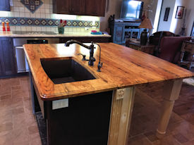 tx-pecan  Wood Slab Floating Countertop