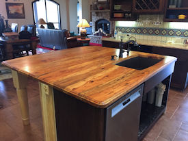 tx-pecan  Wood Slab Floating Countertop