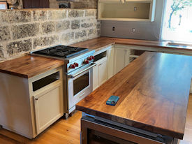 tx-pecan  Wood Slab Floating Countertop