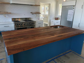 tx-pecan  Wood Slab Floating Countertop