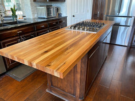 tx-pecan  Wood Slab Floating Countertop