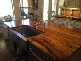 tx-pecan  Wood Slab Floating Countertop