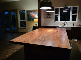 tx-pecan  Wood Slab Floating Countertop