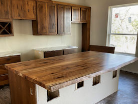 tx-pecan  Wood Slab Floating Countertop