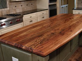 Texas Pecan face grain custom wood table top.
