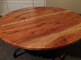 Texas Pecan face grain custom wood table top.
