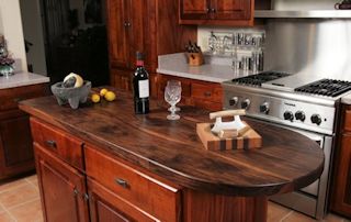 Tung Oil/Citrus Finish - Shown on a Face Grain Walnut Island top Tung Oil/Citrus Finish - Shown on a Face Grain Walnut Island top