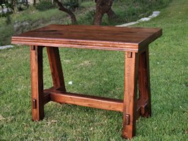 Walnut face grain reproduction wood vanity top and base.