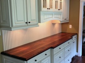 Walnut face grain countertop