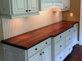 Walnut face grain countertop