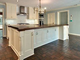 Walnut face grain island countertop