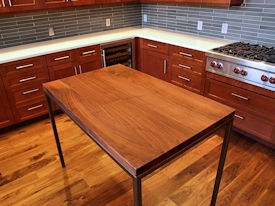 Walnut face grain island countertop with Tung-Oil finish.