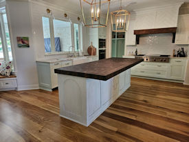 walnut  Wood Slab Floating Countertop