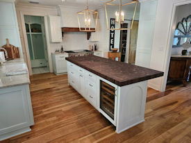 walnut  Wood Slab Floating Countertop