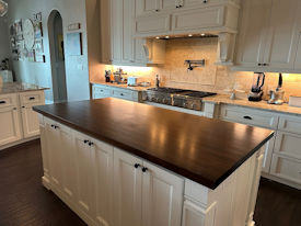 walnut  Wood Slab Floating Countertop