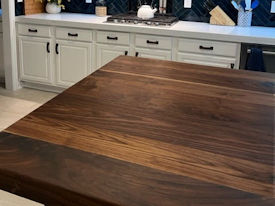 walnut  Wood Slab Floating Countertop