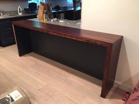 walnut  Wood Slab Floating Countertop