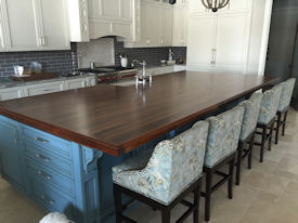 walnut  Wood Slab Floating Countertop