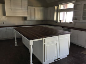 walnut  Wood Slab Floating Countertop
