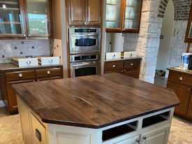 walnut  Wood Slab Floating Countertop