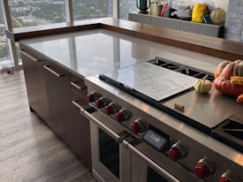 walnut  Wood Slab Floating Countertop