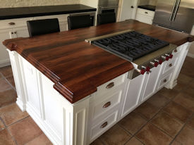 walnut  Wood Slab Floating Countertop