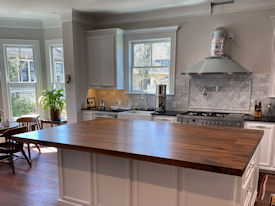 walnut  Wood Slab Floating Countertop