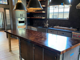 walnut  Wood Slab Floating Countertop