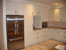 White Oak face grain custom wood countertop.