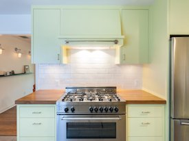 White Oak edge grain custom wood countertop.