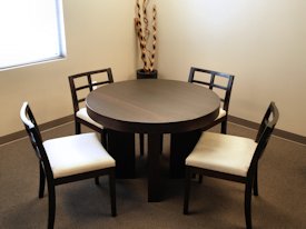 White Oak face grain custom wood table.