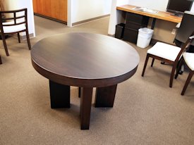 White Oak face grain custom wood table.