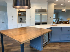 white-oak  Wood Slab Floating Countertop