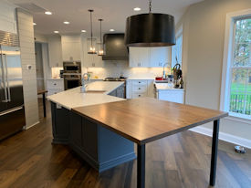 white-oak  Wood Slab Floating Countertop