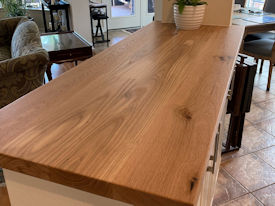 white-oak  Wood Slab Floating Countertop