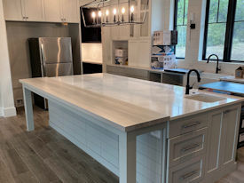 white-oak  Wood Slab Floating Countertop