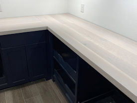 white-oak  Wood Slab Floating Countertop