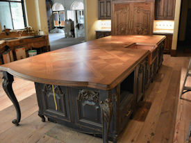 white-oak  Wood Slab Floating Countertop