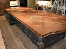 white-oak  Wood Slab Floating Countertop