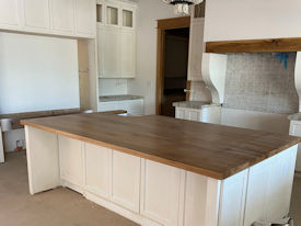 white-oak  Wood Slab Floating Countertop