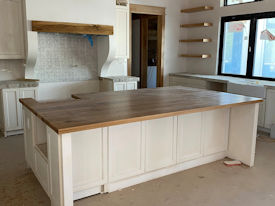 white-oak  Wood Slab Floating Countertop