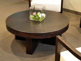 Custom White Oak table with face grain construction with drop edges.  Custom dye formula to provide a Wenge look.  Waterlox Satin finish.