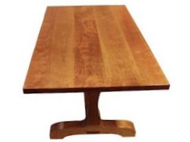 Custom face grain cherry trestle table.