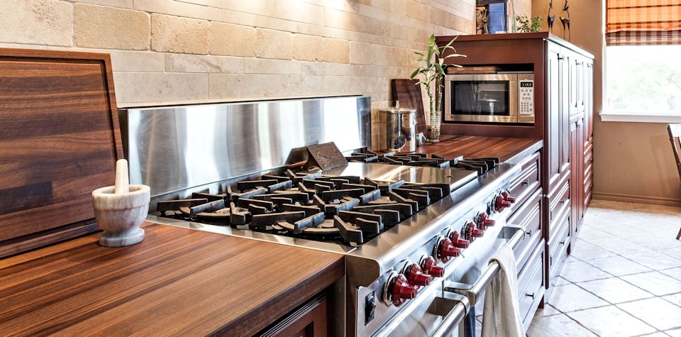 Walnut Wood Countertop with Tung-Oil Finish