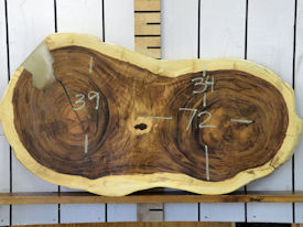 Guanacaste Live Edge Wood Slab - H15227