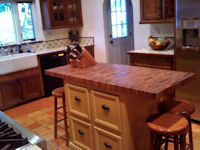 Mesquite End Grain Island Top