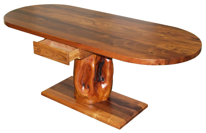 Pedestal-Style Mesquite Desk