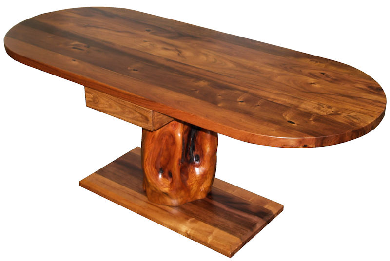Pedestal-Style Mesquite Desk