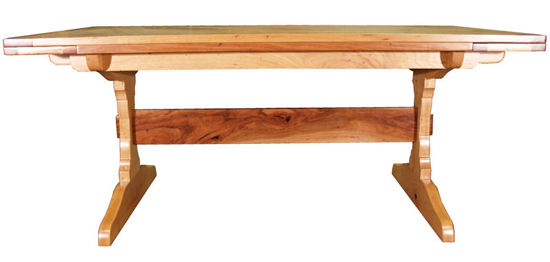 Spalted Pecan Table with Self-Storing Leaves